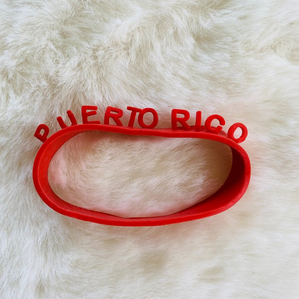Kid’s Puerto Rico red silicone bracelet unisex